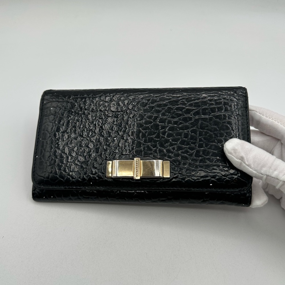 Burberry Patent Embossed Leather Wallet - Picture 5 of 15